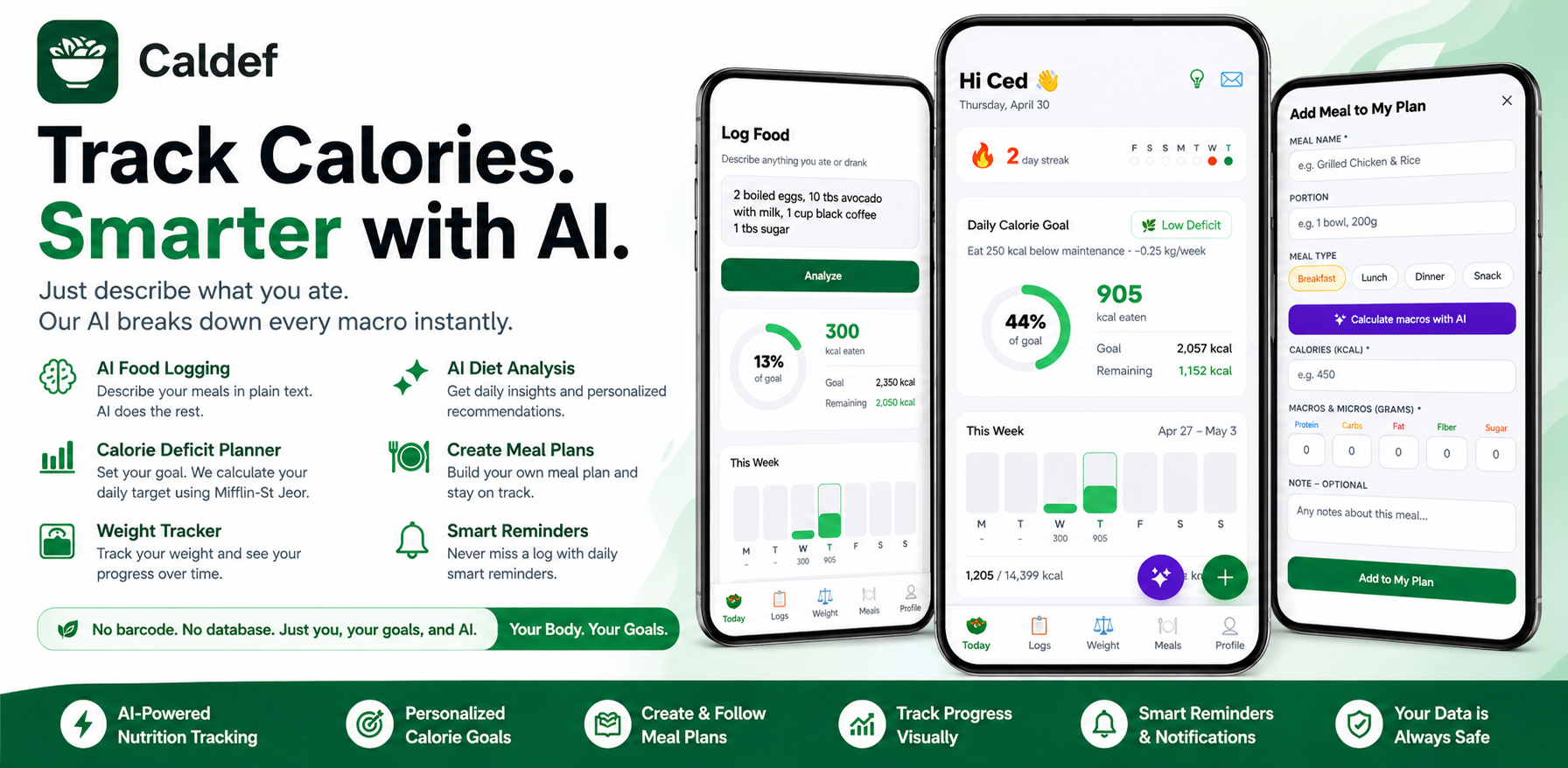Caldef App Screenshots